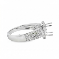 18kt White Gold Natural Diamond Semi-Mount Ring (.80ct)