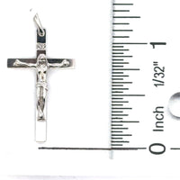 18kt White Gold Italian Made Crucifix Pendant (2.0g)