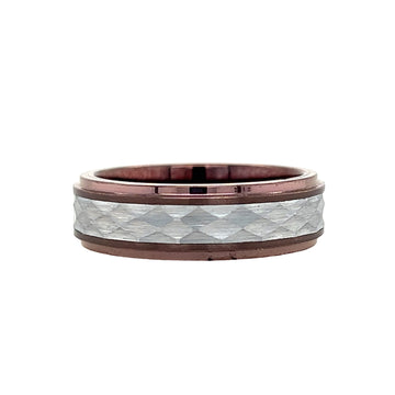 Triton White and Espresso Tungsten Carbide 7mm Ring