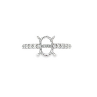 18K White Gold Diamond Semi-Mount Ring (.51ct)