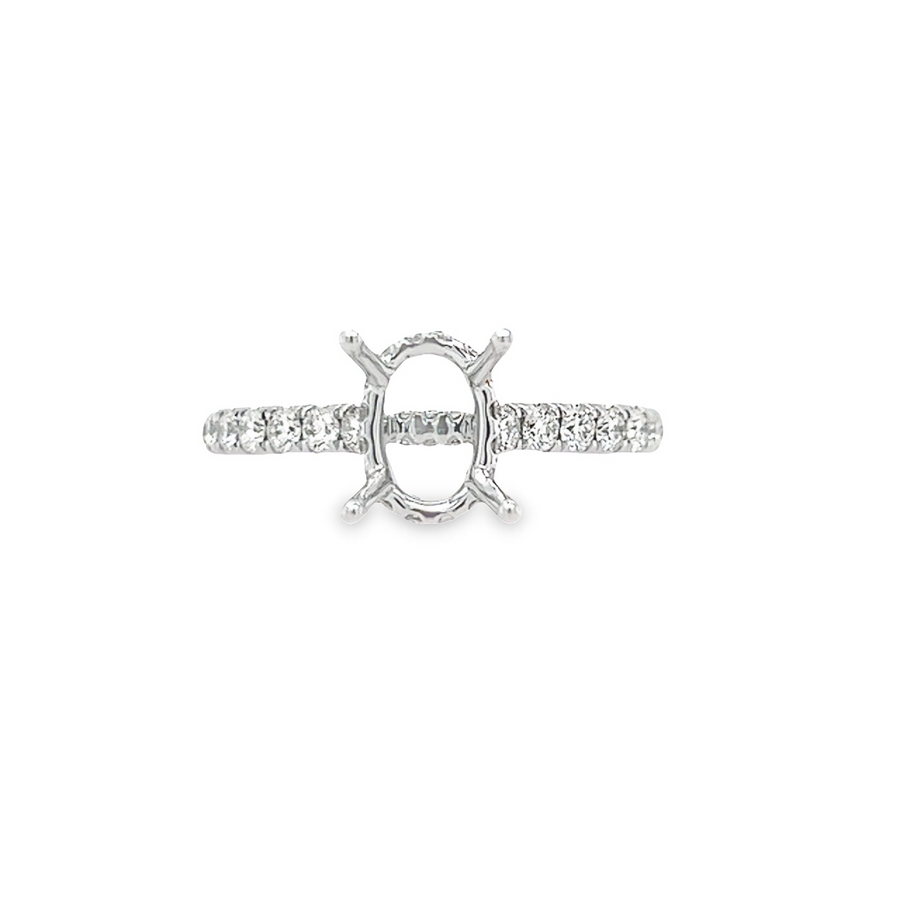 18K White Gold Diamond Semi-Mount Ring (.51ct)