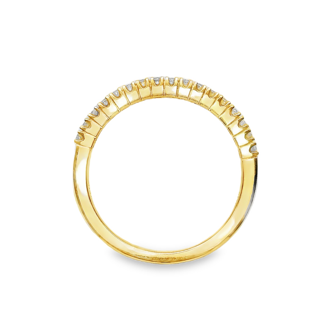18kt Yellow Gold Natural Full Cut Diamond Wedding Ring (.19ct)