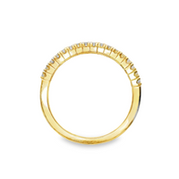 18kt Yellow Gold Natural Full Cut Diamond Wedding Ring (.19ct)