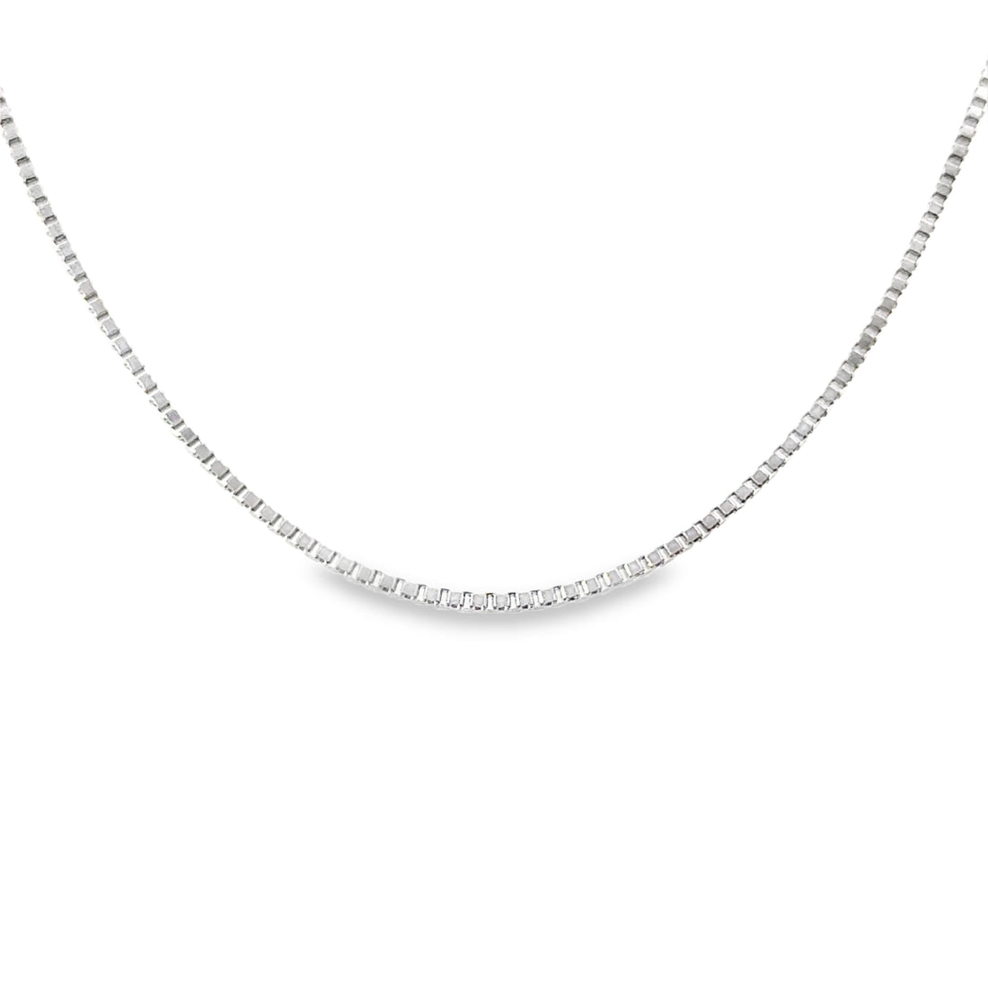 14K White Gold 18" .7mm Box Chain (2.11g)