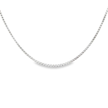 14K White Gold 18" .7mm Box Chain (2.11g)