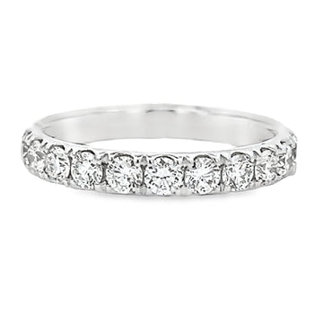 18kt White Gold Diamond Prong Set Wedding Ring (0.73ct)