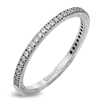 Simon G 18K White Gold Diamond Wedding Ring (.16ct)