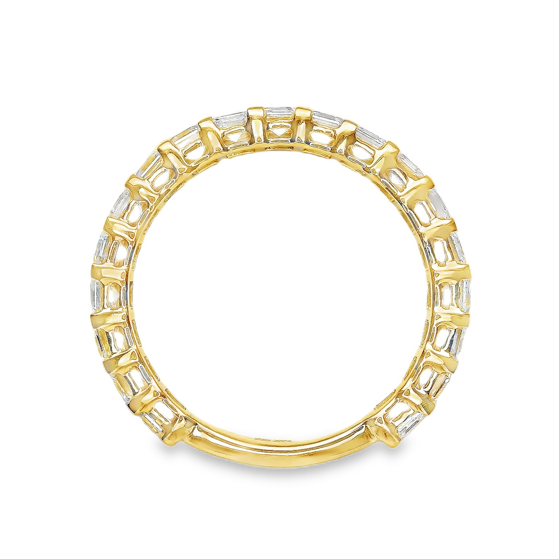 14kt Yellow Gold Lab-Grown Asscher Diamond Wedding Band (1.90ct)