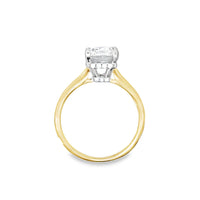 18kt Tu-Tone Gold Lab-Grown Cushion Diamond Engagement Ring (2.68ct)