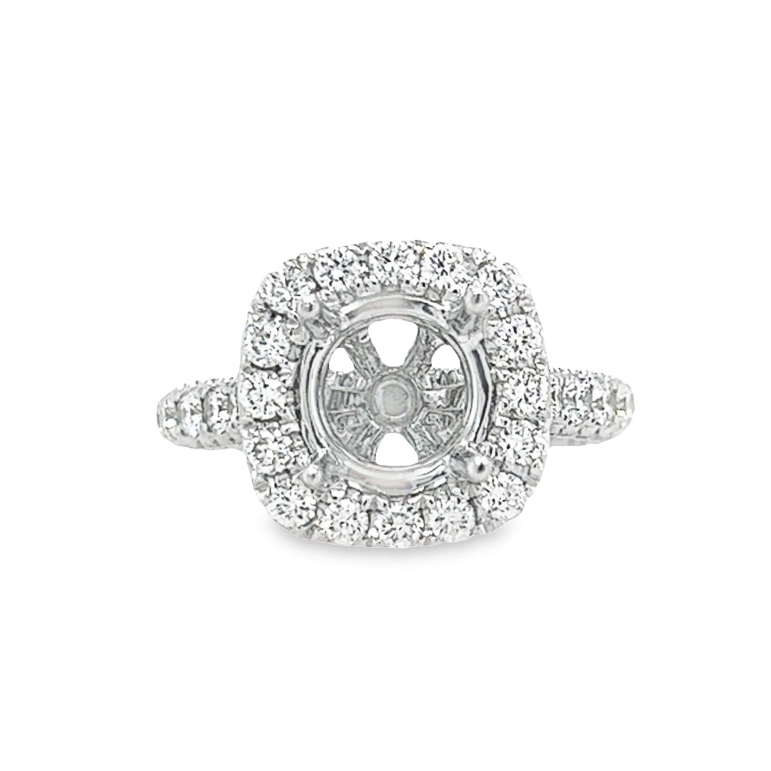 18K White Gold Diamond Semi-Mount Ring (1.60ct)