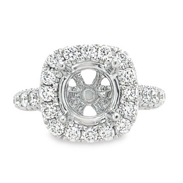 18K White Gold Diamond Semi-Mount Ring (1.60ct)