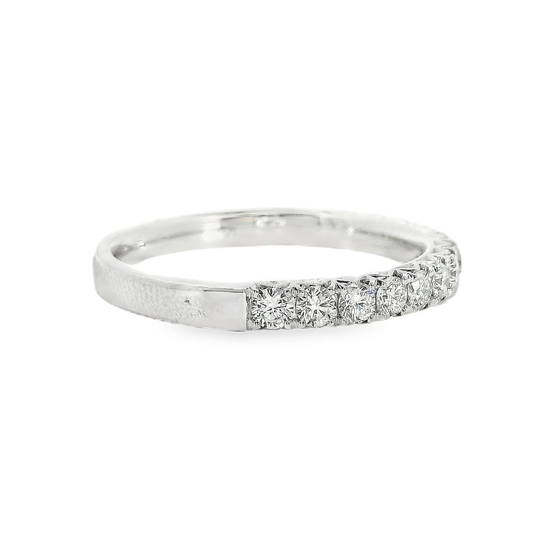 18kt White Gold Natural Round Diamond Wedding Ring (.56ct)