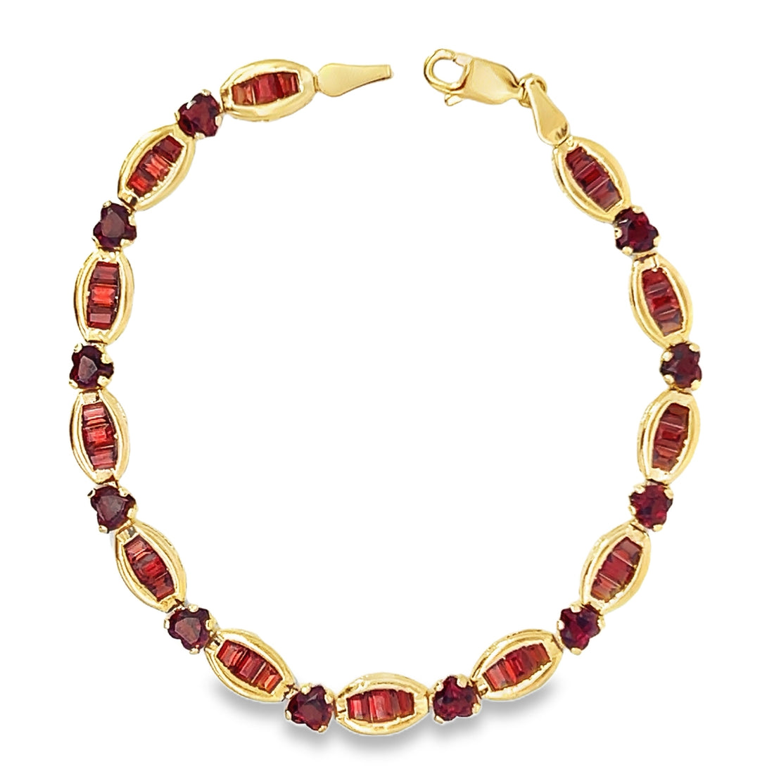 14kt Yellow Gold Garnet Bracelet (4.38ct)