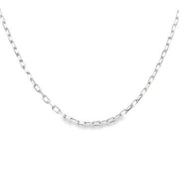 18kt White Gold 20" 1.1mm Cable Chain