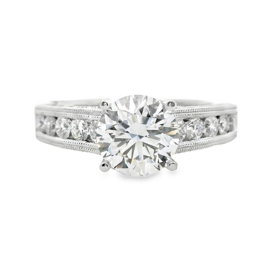 18kt White Gold Lab-Grown Round Diamond Engagement Ring (2.41ct)