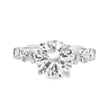 18kt White Gold Lab-Grown Round Diamond Engagement Ring (4.67ct)