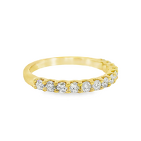 18kt Yellow Gold Natural Round Diamond Wedding Ring (.57ct)