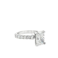 18kt White Gold Lab-Grown Radiant Diamond Engagement Ring (3.29ct)