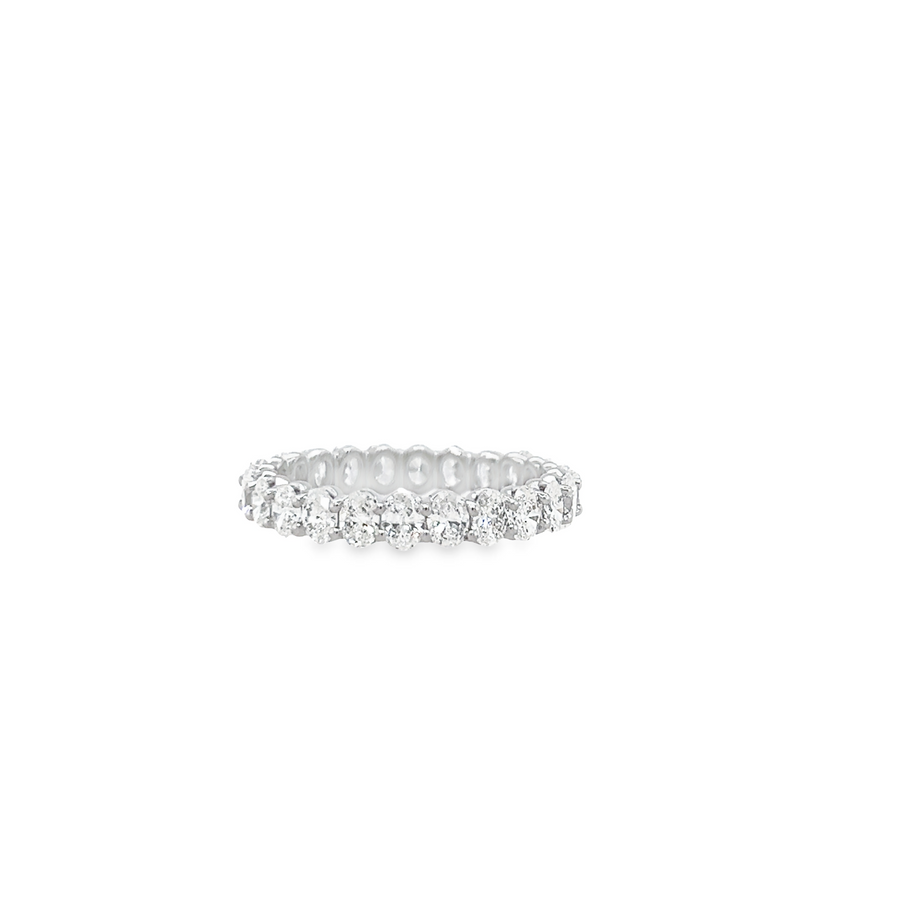 18K White Gold Oval Diamond Wedding Ring (2.13ct)