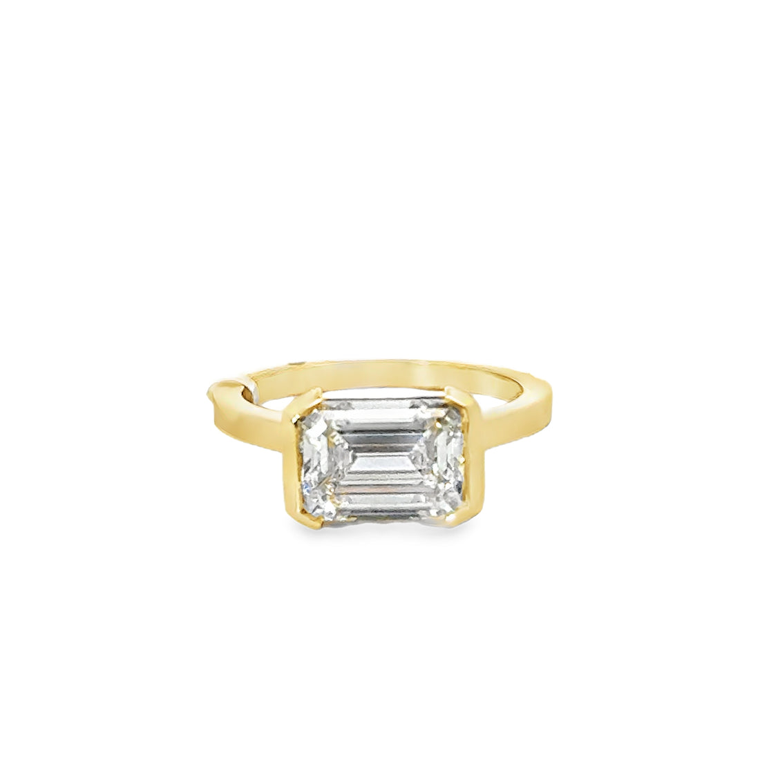 14kt Yellow Gold Lab-Grown Emerald Diamond Engagement Ring (3.13ct)