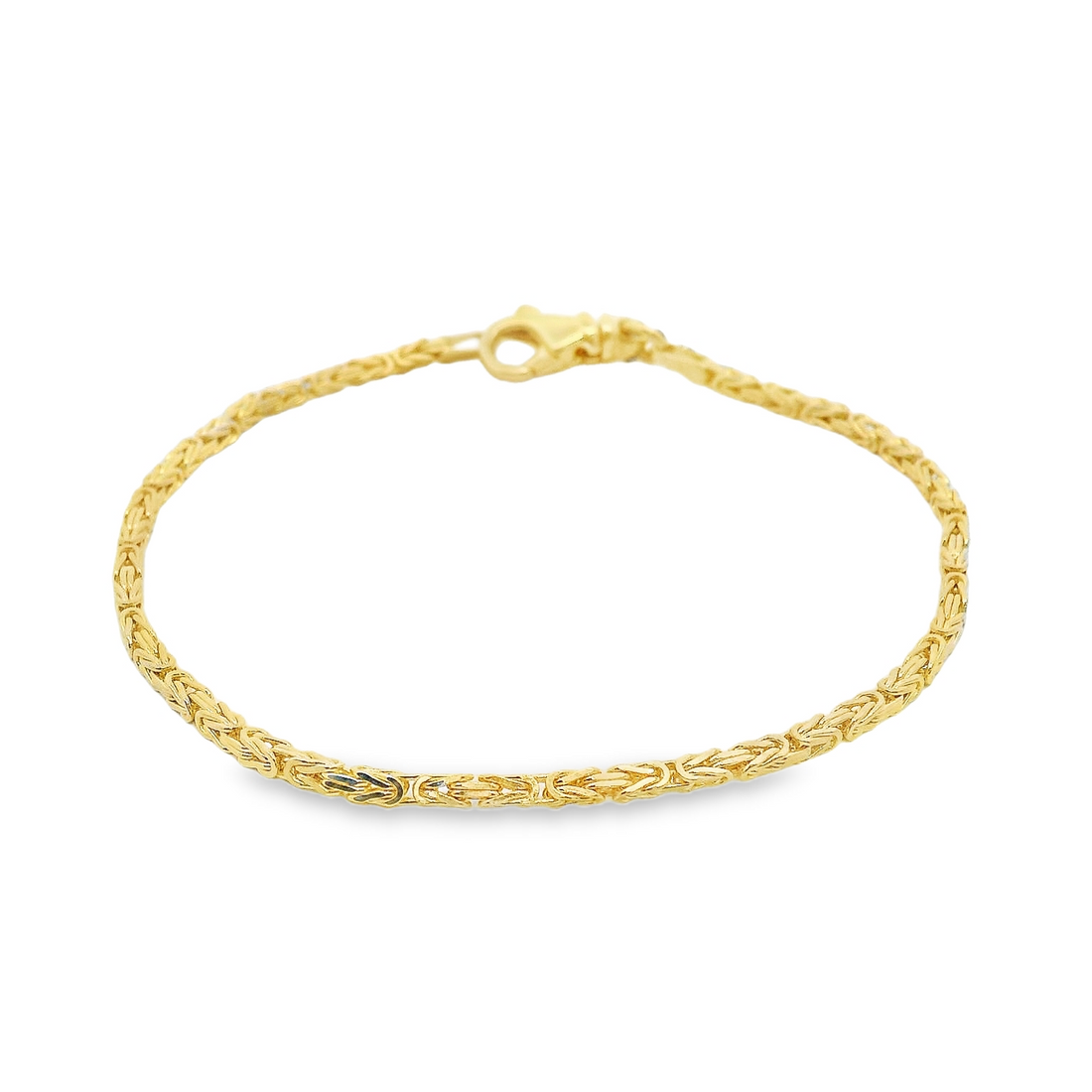 14kt Yellow Gold 7" 1.8mm Byzantine Bracelet (4.9g)