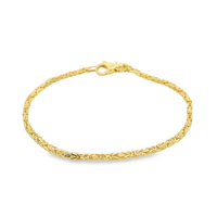 14kt Yellow Gold 7" 1.8mm Byzantine Bracelet (4.9g)
