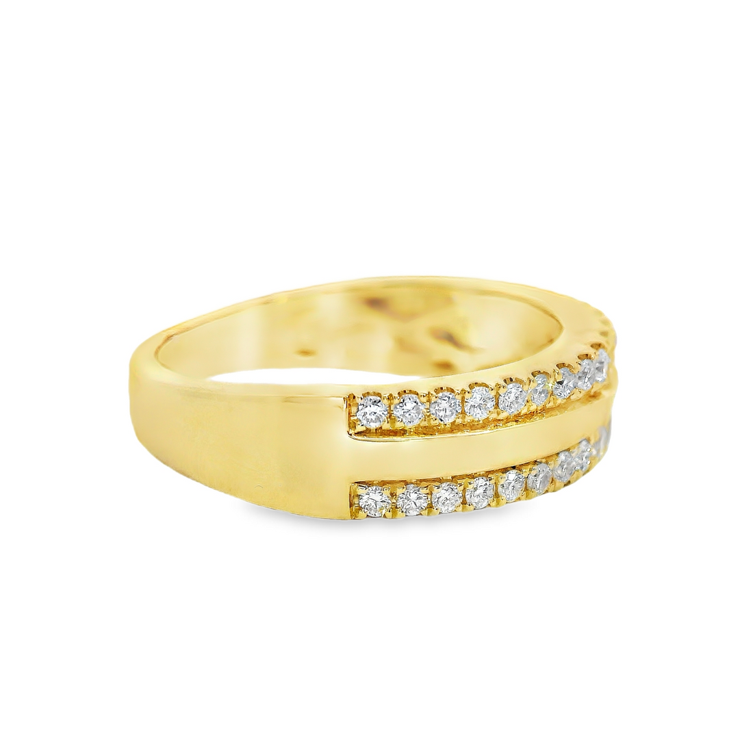 18kt Yellow Gold Natural Round Diamond Wedding Ring (.41ct)