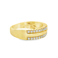 18kt Yellow Gold Natural Round Diamond Wedding Ring (.41ct)