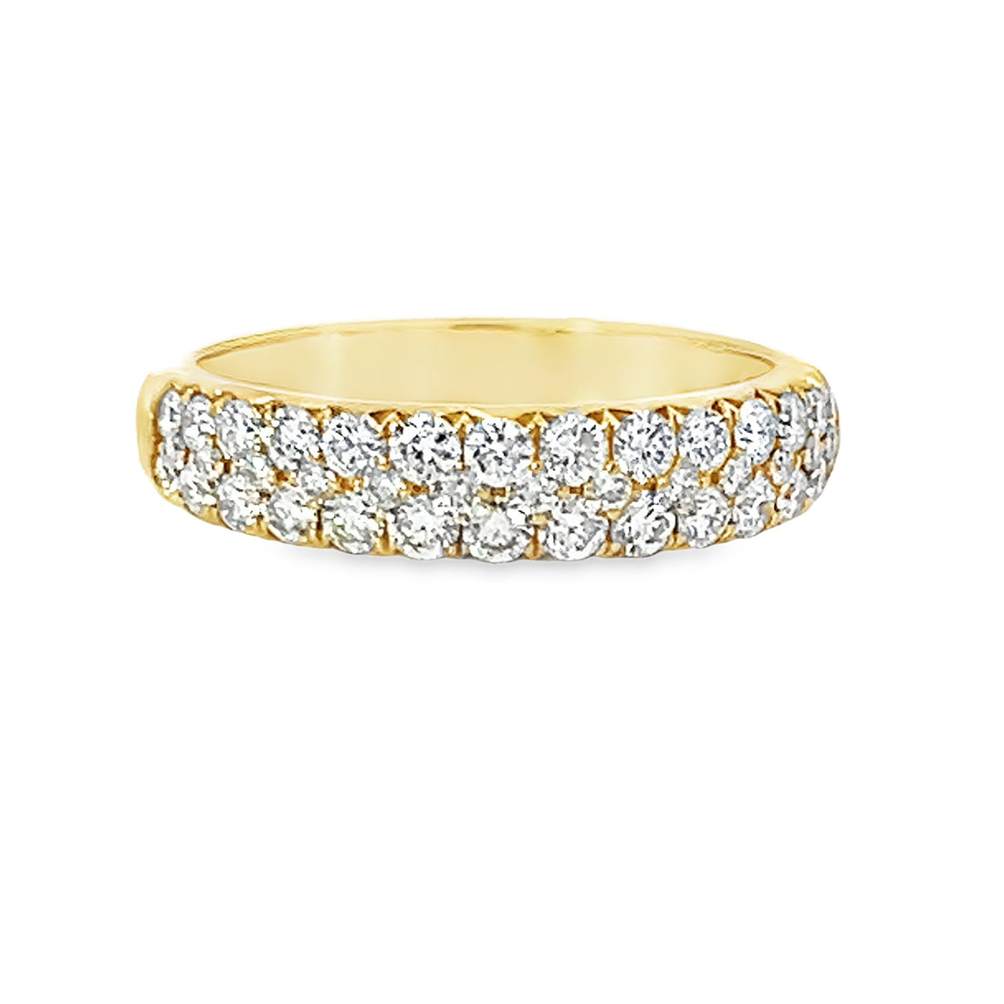 18kt Yellow Gold Diamond Pave Ring (0.68ct)