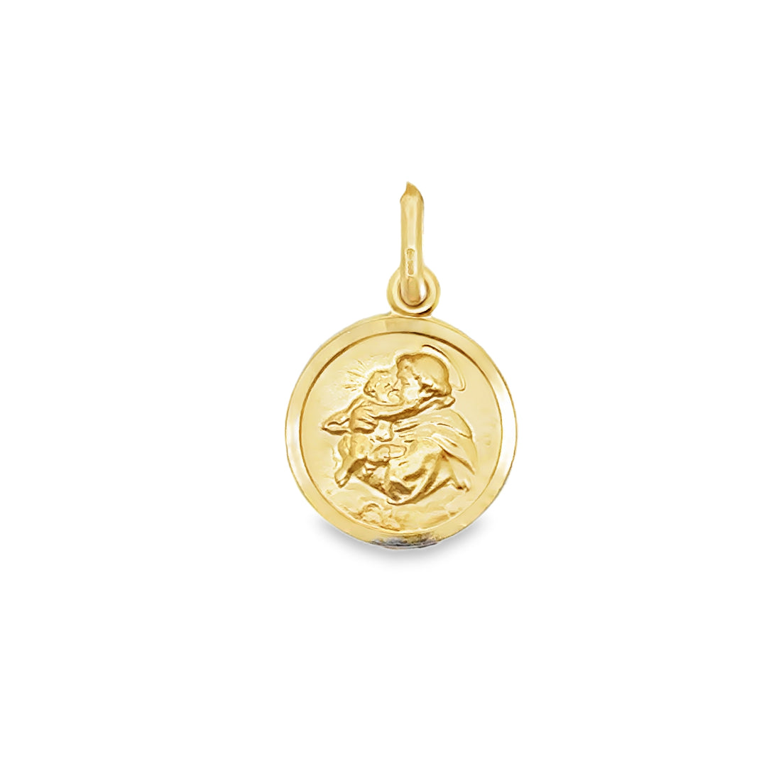 18kt Yellow Gold 13mm Italian Made St. Anthony Medal (2.06g)