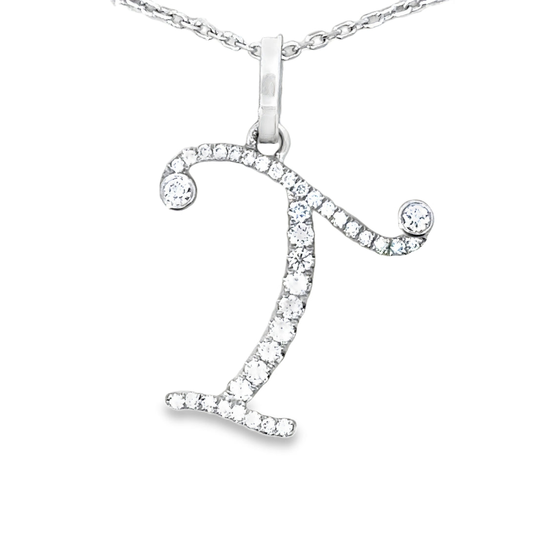 18kt White Gold Natural Diamond Cross Pendant (0.28ct)