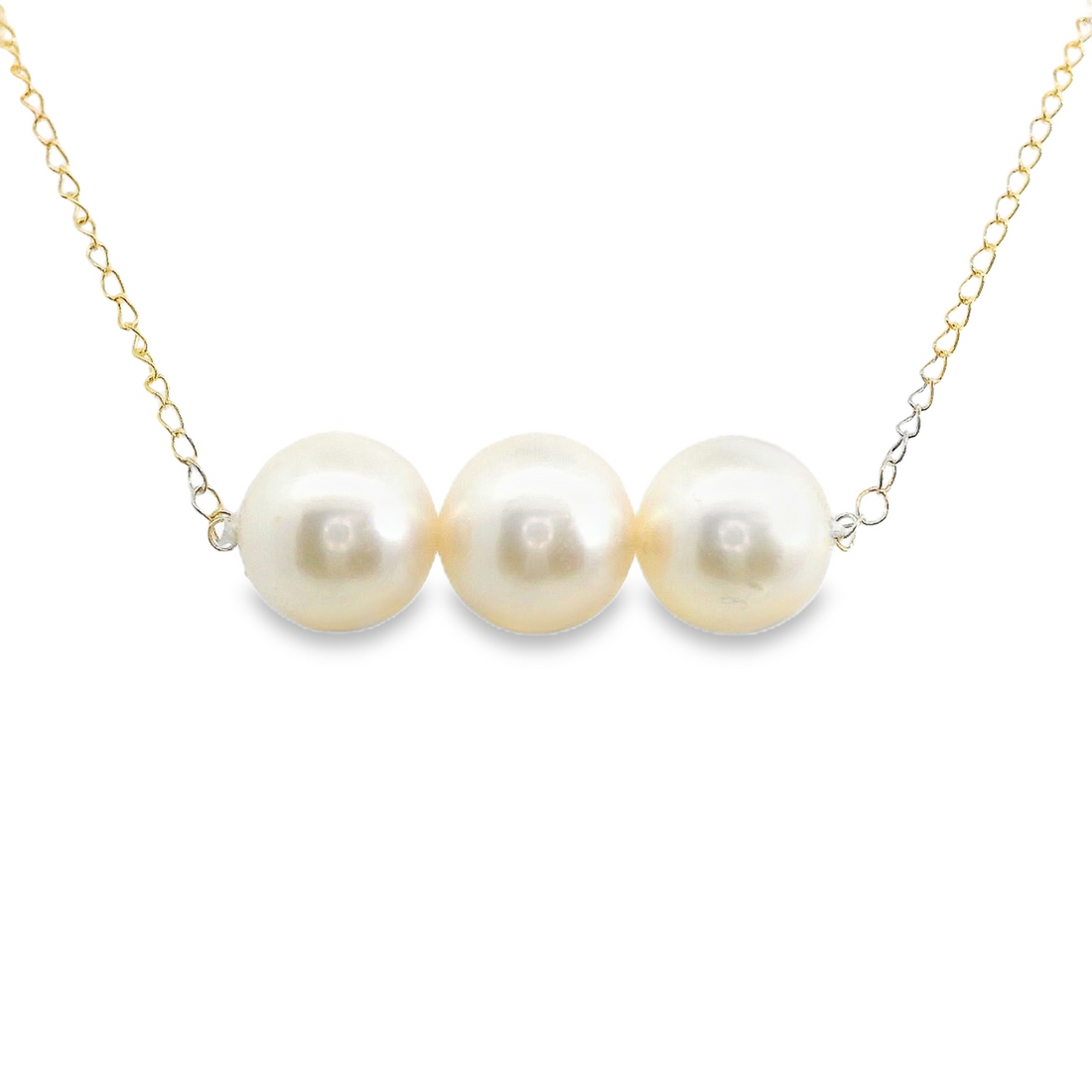 14kt Yellow Gold Add-A-Pearl (6.5-7mm x3) Necklace
