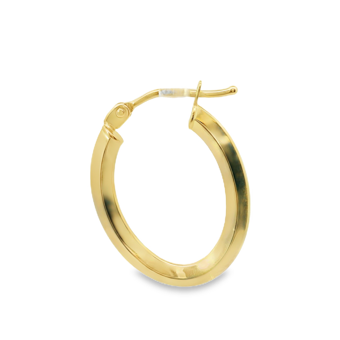 18kt Yellow Gold Italian Made Medium Hoop Earrings (1.00g)