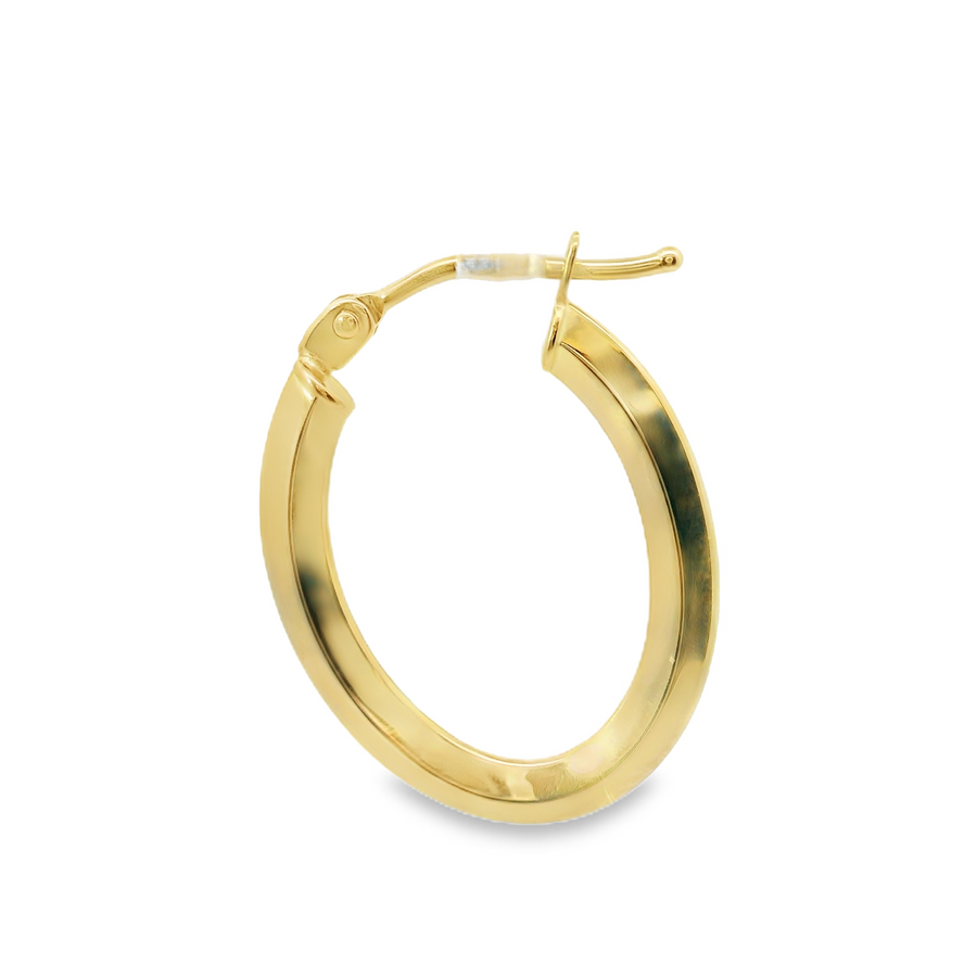 18kt Yellow Gold Italian Made Medium Hoop Earrings (1.00g)