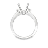 18kt White Gold Prong Set Natural Diamonds Semi-Mount Ring (0.64ct)