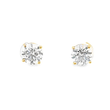 14kt Yellow Gold Lab-Grown Round Diamond Studs (2.52ct)