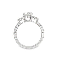 18K White Gold Natural Round Brilliant Diamond Engagement Ring (2.26ct)