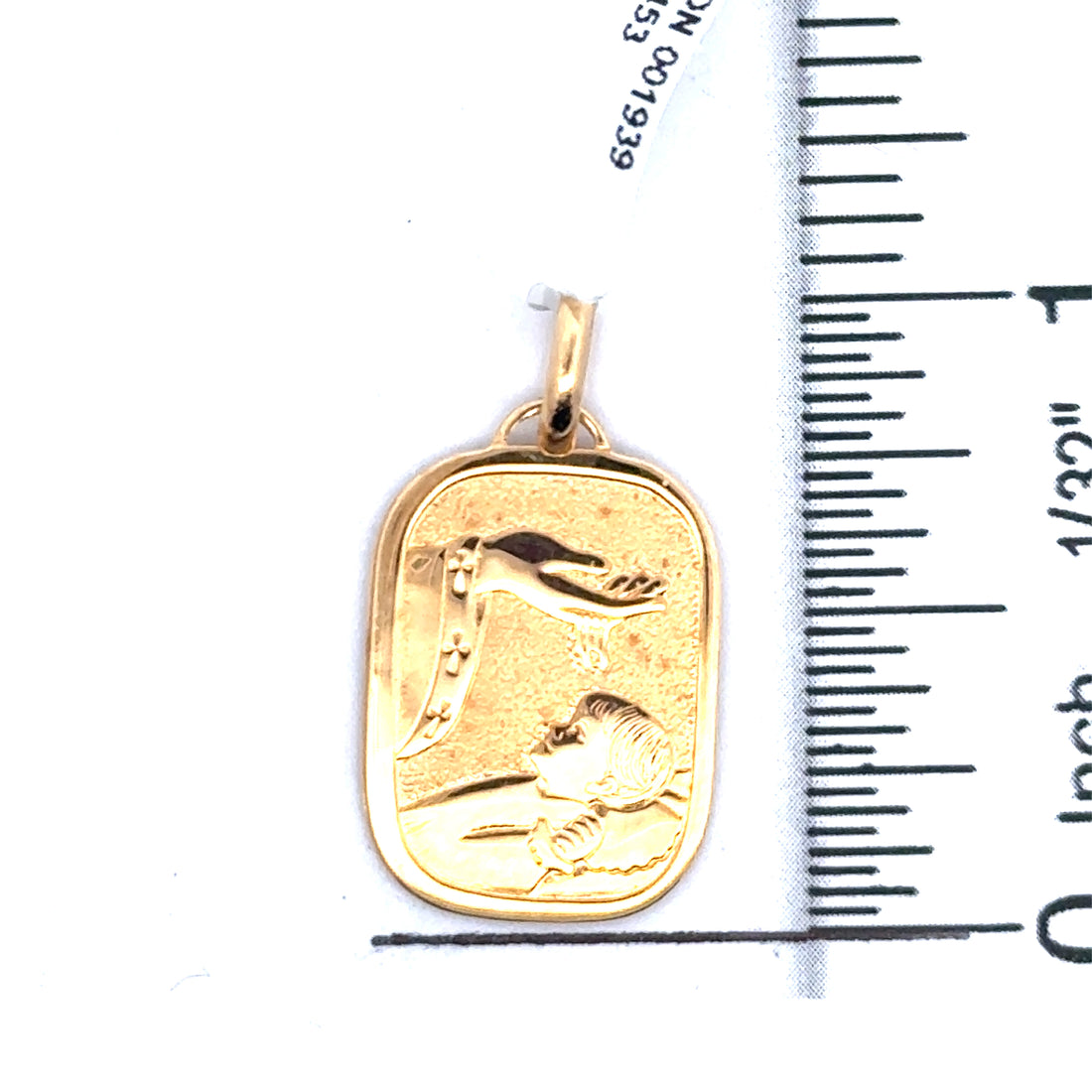 18kt Yellow Gold Italian Made Baptism Medal (2.4g)