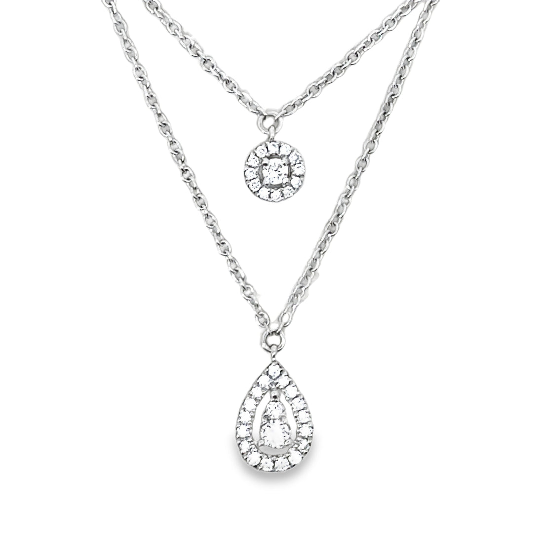 18kt White Gold Natural Diamond Necklace (0.2ct)