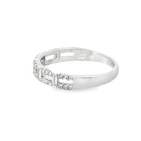 18kt White Gold Diamond Geometric Wedding Ring (0.37ct)