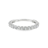 14kt White Gold Lab-Grown Round Diamond Shared Prong Wedding Ring (1.00ct)