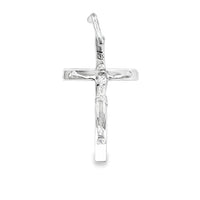 18kt White Gold Italian Made Crucifix Pendant (2.1g)