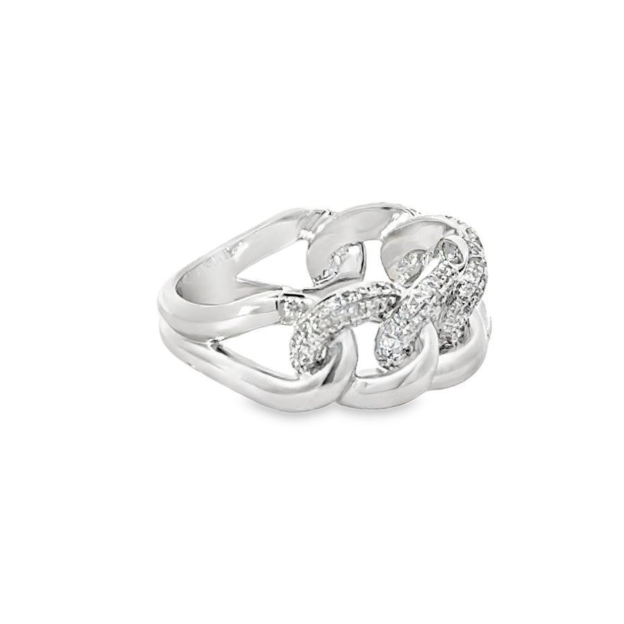 18kt White Gold Natural Diamond Contemporary Ring (0.46ct)