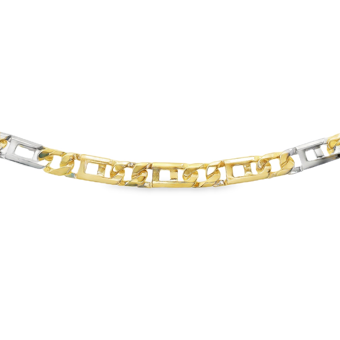 14kt Yellow Gold 7" 3.4mm Fancy Link Bracelet (5.6g)