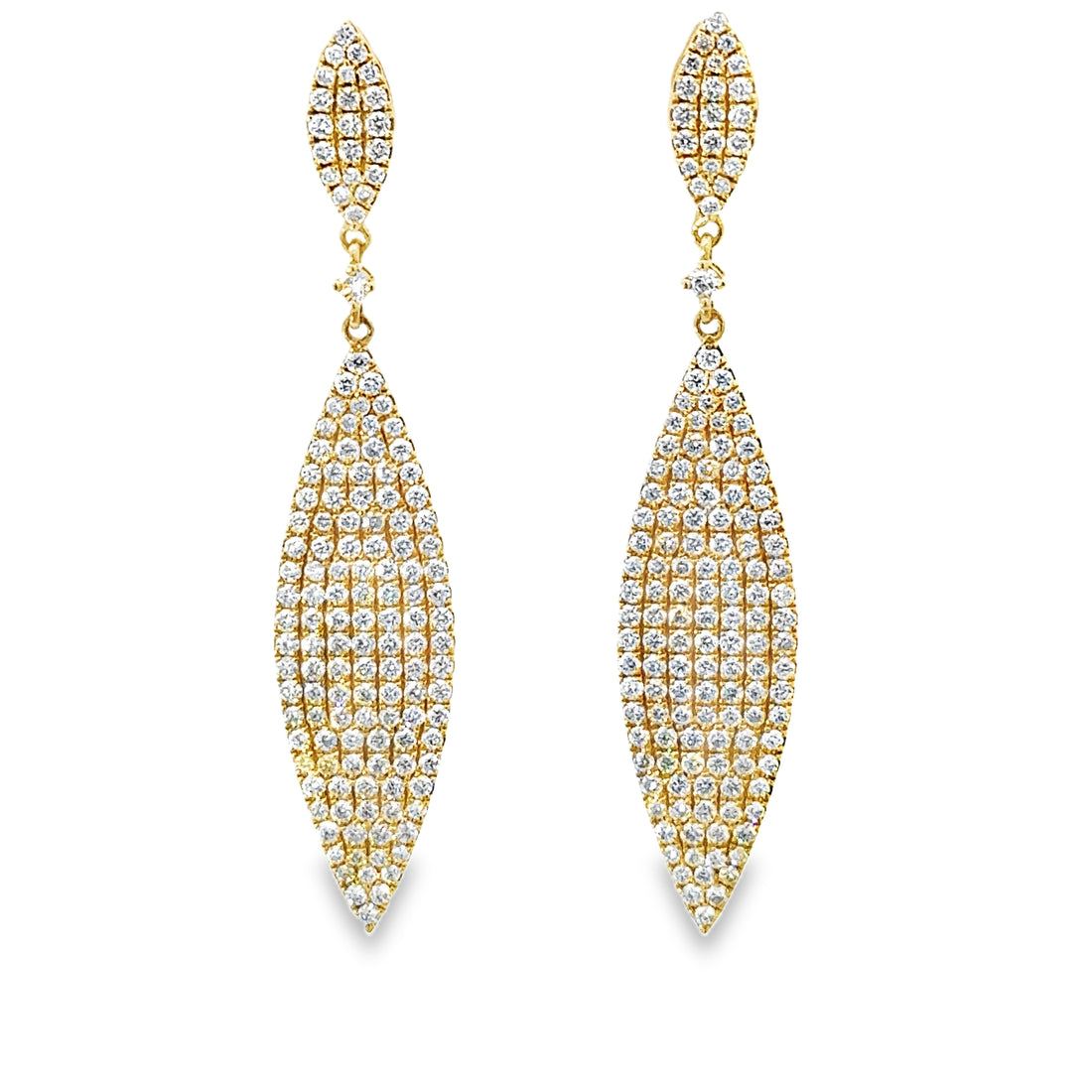 18kt Yellow Gold Natural Diamonds Drop Earrings (1.6ct)