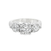 14kt White Gold Lab-Grown Round Diamond Engagement Ring (1.96ct)