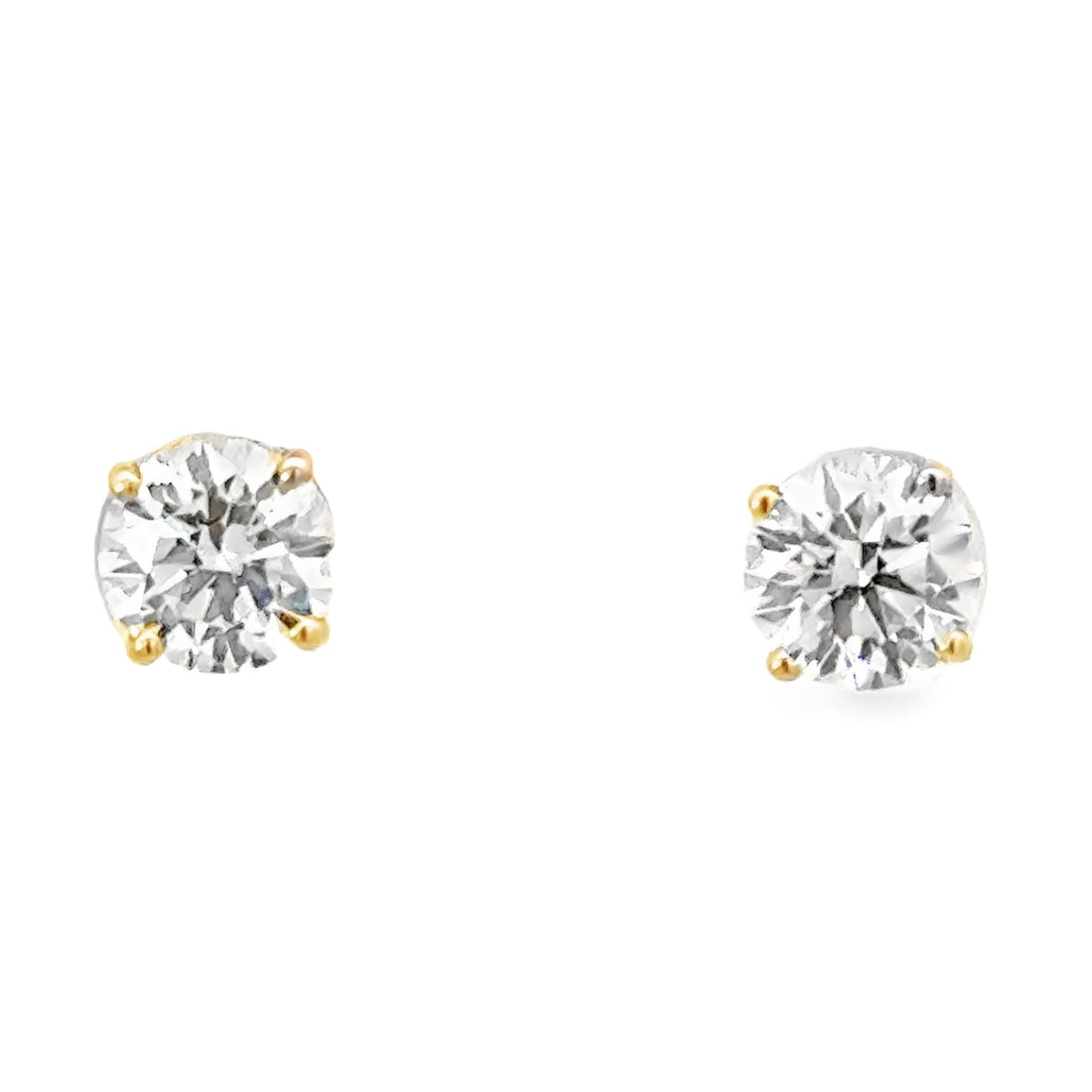 14kt Yellow Gold Lab-Grown Diamond Stud Earrings (2.0ct)