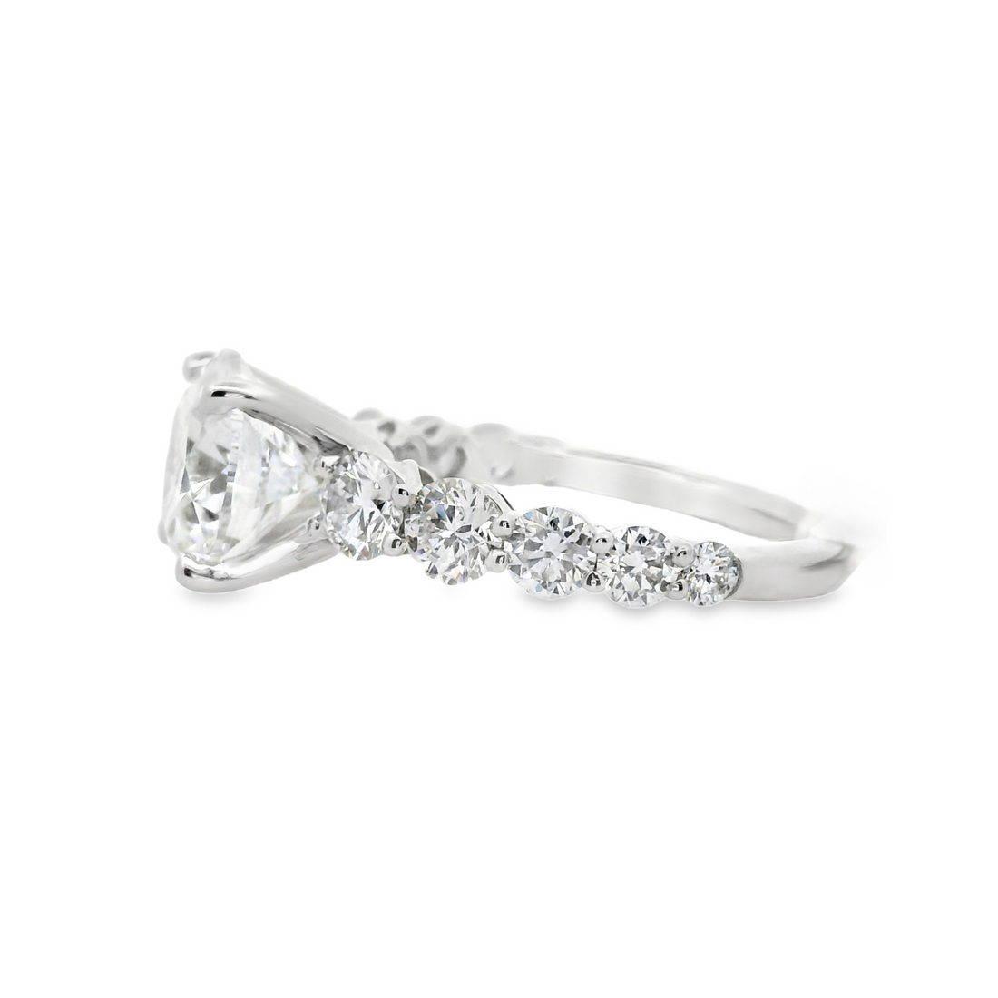 18kt White Gold Lab-Grown Round Diamond Engagement Ring (4.55ct)