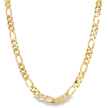 18kt Yellow Gold 24" Italian Made Figaro Chain (40.4g)