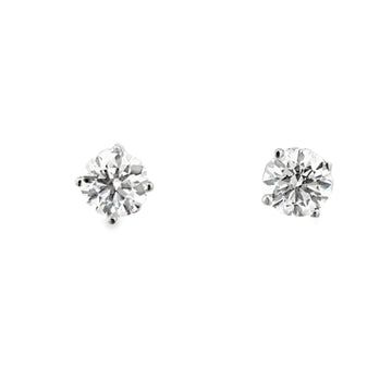 14kt White Gold Lab-Grown Round Diamond Studs (2ct)